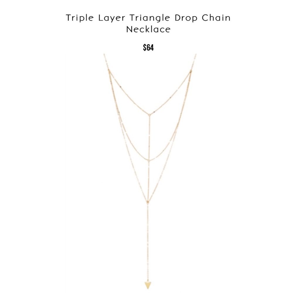 Triple Layer Triangle Necklace